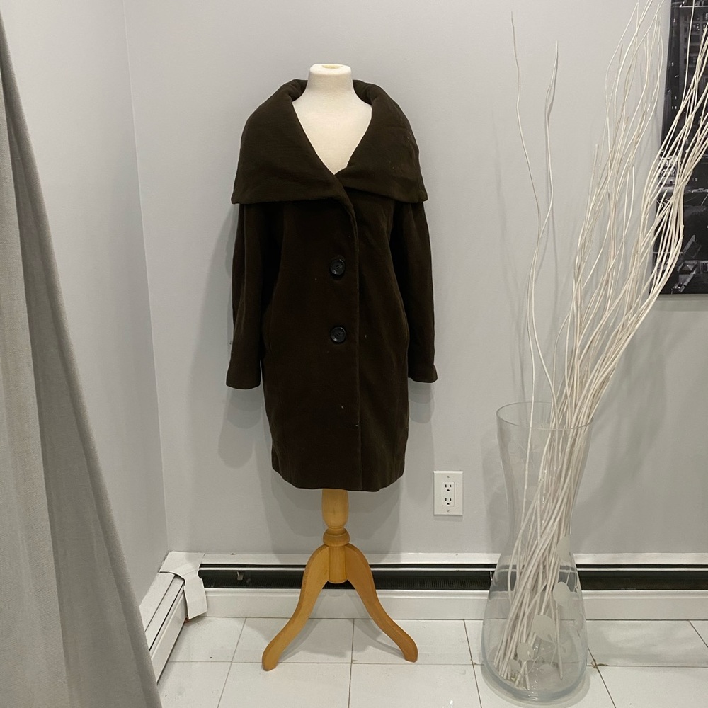 DKNY CAPE HOODIE COAT